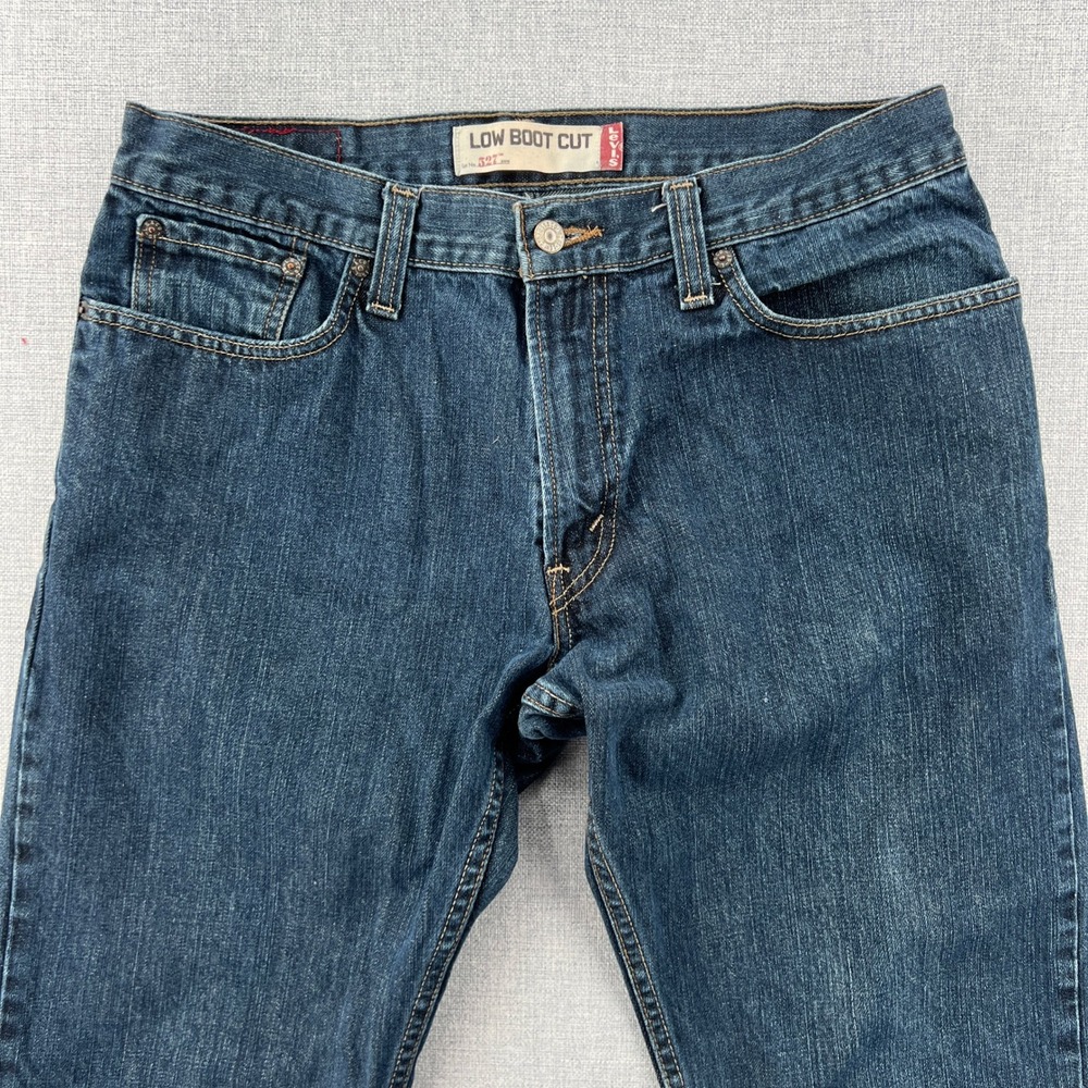 Levis 527 Low Boot Cut Jeans Mens 34x30 (fits 34x29) Dark Wash Blue Cowboy Y2K‎ - Picture 8 of 11